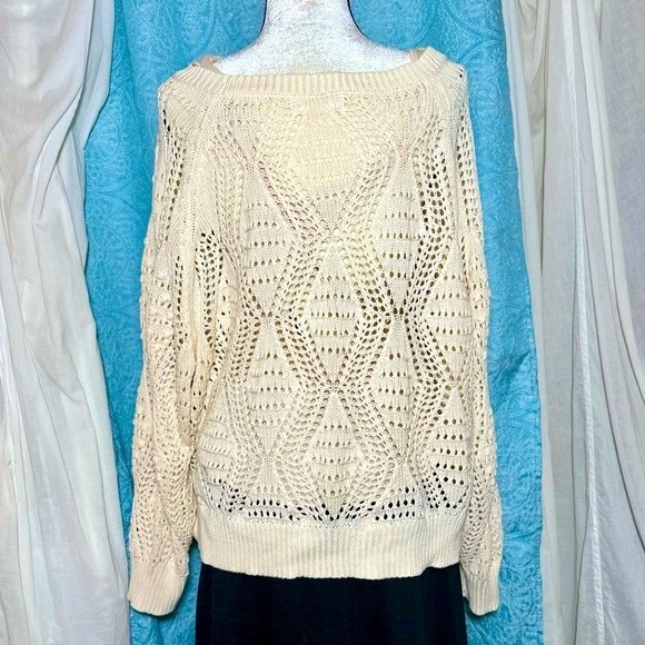 NWOT Lucky Brand Open Stitch Pullover Sweater Sz XXL - Picture 9 of 10